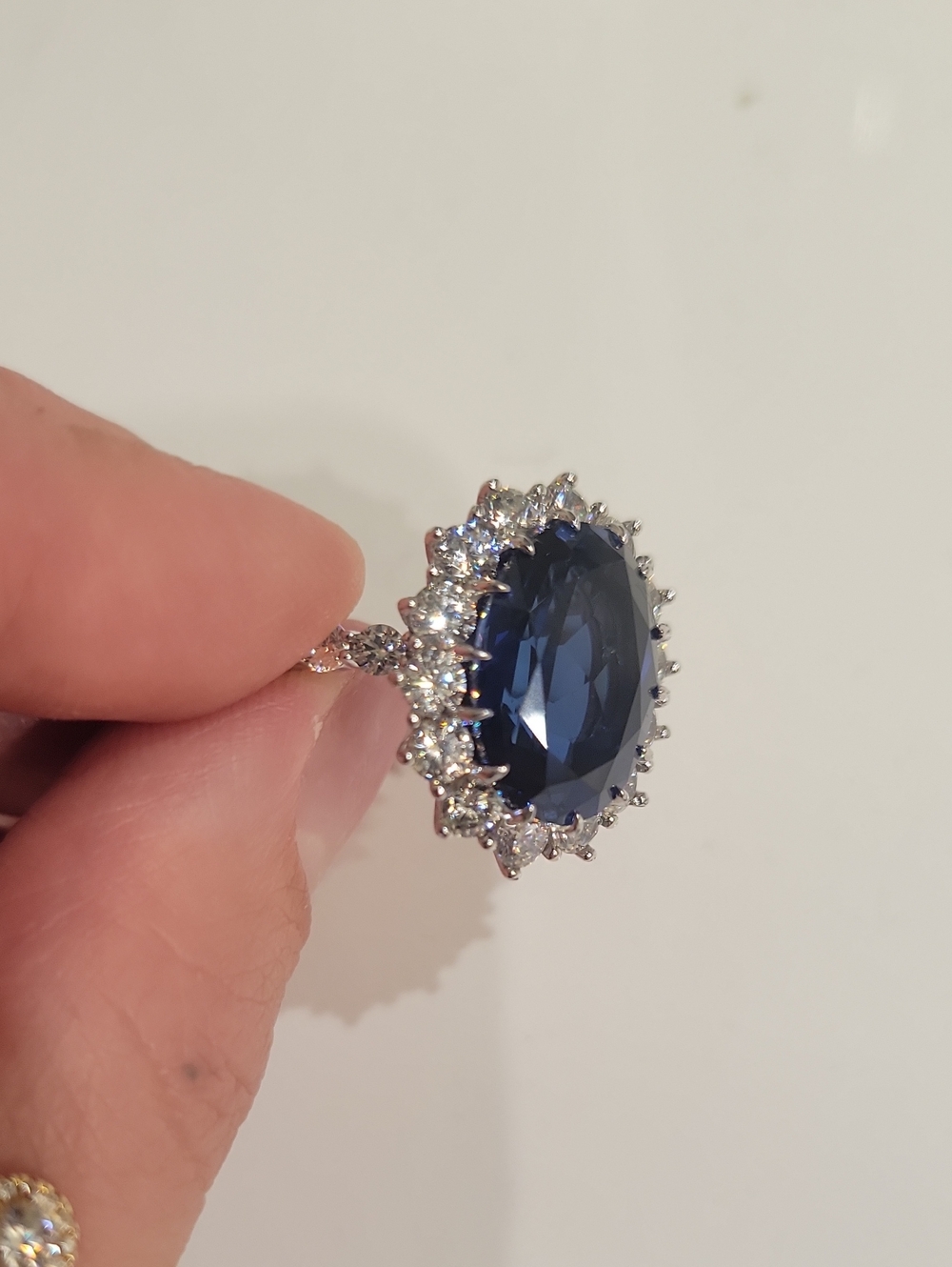Sapphire Ring Diana Ring Size 5 New Sterling Silver